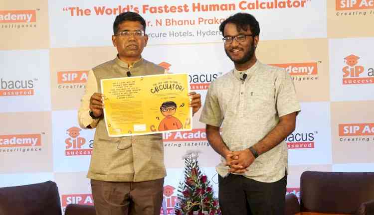 SIP Academy felicitates Bhanu Prakash, the World’s Fastest Human Calculator