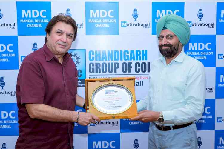 Bollywood celebrity Mangal Dhillon shared thoughts to motivate students during live session at CGC Jhanjeri
