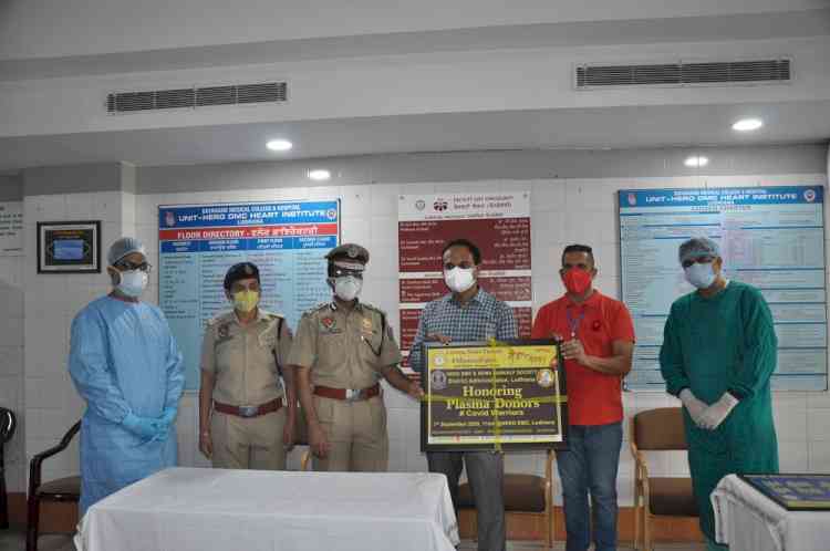 HDHI, Sewa Sankalp Society and District Administration, Ludhiana honored plasma donors