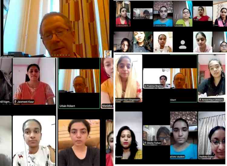 KMV commences online classes for psychology students by Dr Robert Urban from Eotvos Lorand University, Hungary