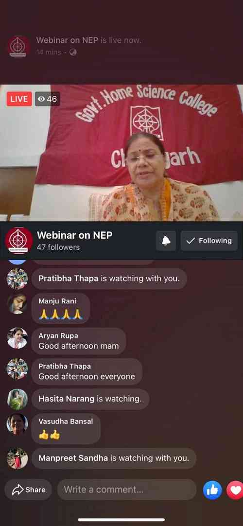 Home Science College organizes national webinar on NEP- A step towards atam nirbhar bharat