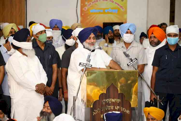 Sukhbir Badal demands immediate promulgation of ordinance to ensure center’s new anti-farmer Acts do not apply in state