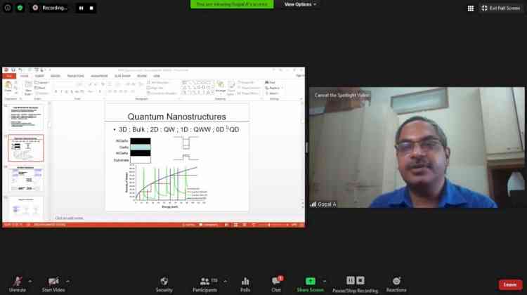 KMV organises 2-day DBT sponsored webinar and virtual visit to Tata Institute of Fundamental Research Labs