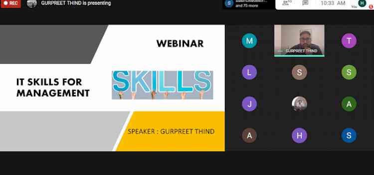 Management Department of Innocent Hearts Group organized International Webinar on “IT skills for Management”