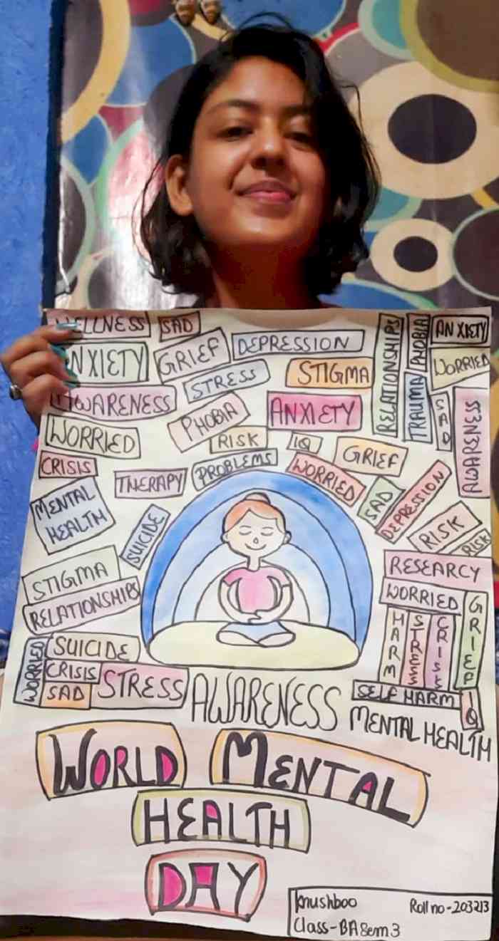 KMV organises poster making competition to spread awareness on mental health