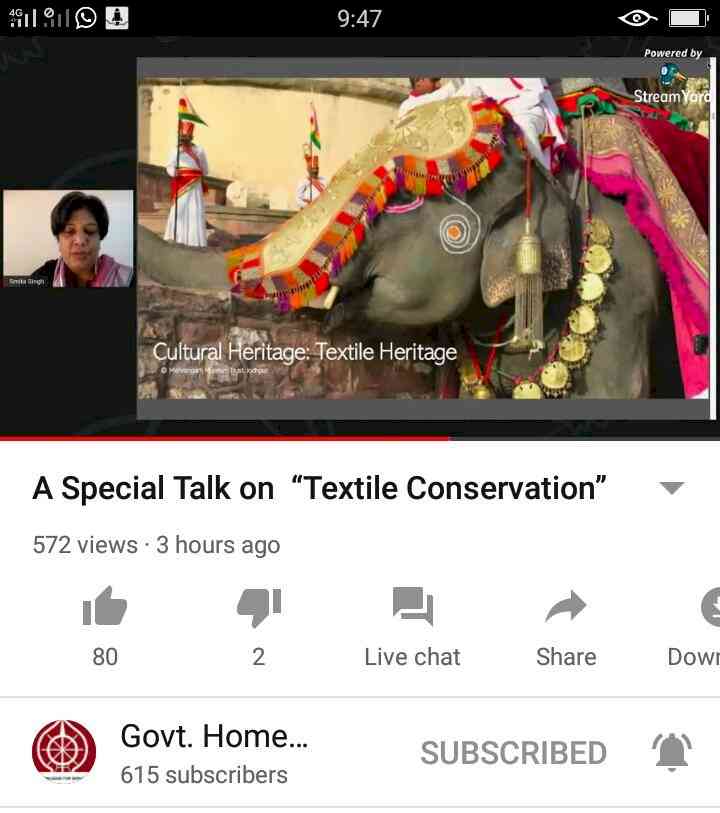 Home Science College organises YouTube live session on textile conservation