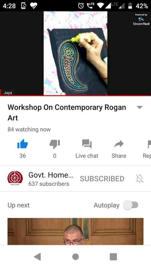 Live workshop of painting inspired from rogan art