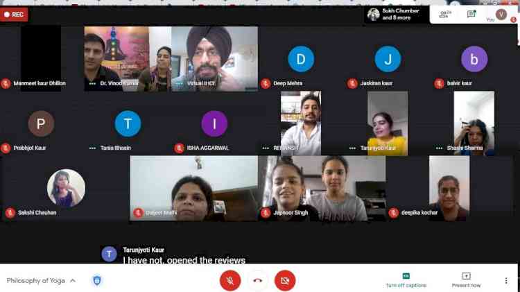 Innocent Hearts College of Education organised webinar on shaping lives through yoga practice