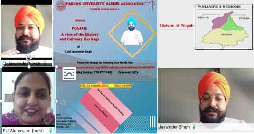PUAA organizes web lecture on Punjab: A view of the History and Culinary Heritage
