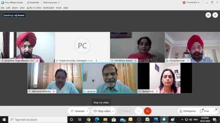 Webinar on “Digital economy- growth opportunities for youth (NEP 2020- A great enabler)” organised at PU