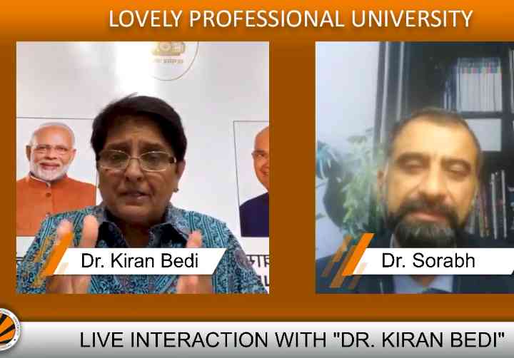 Lt Governor of Puducherry and India’s First Woman IPS Officer Dr Kiran Bedi interacted with LPU Students