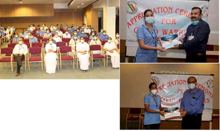 CMCH organised appreciation ceremony for Covid-19 warriors