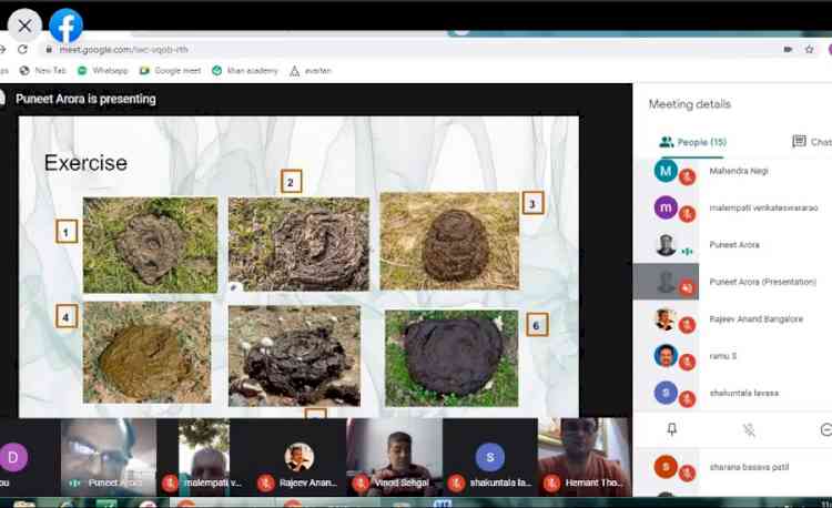 Workshop on cow dung bricks held online