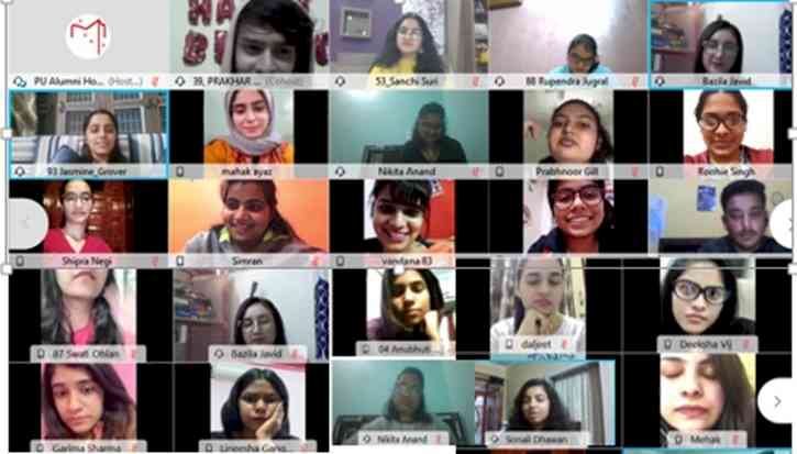 Seniors of English Deptt,PU interact with freshers online 