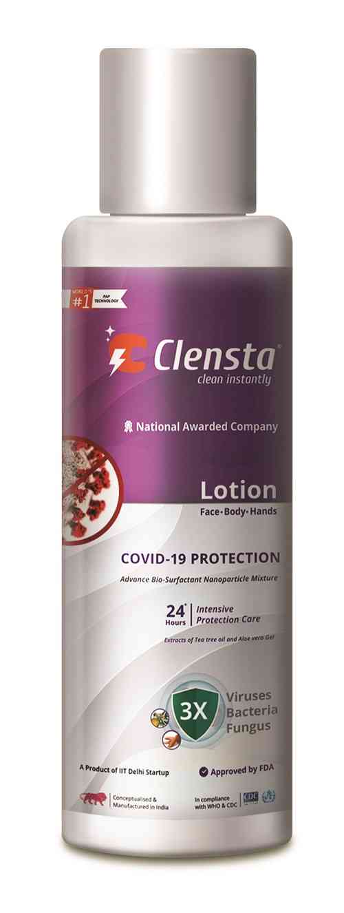 Clensta launches - Clensta 24x7 Covid-19 Protection Lotion