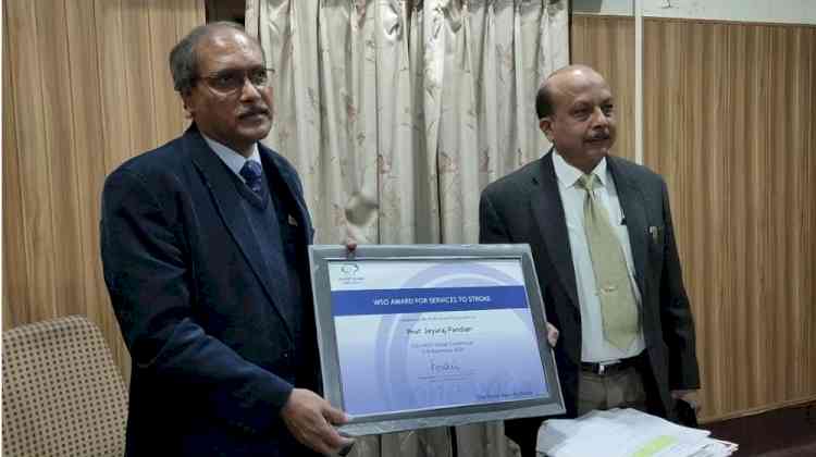 Christian Medical College Ludhiana principal Dr Jeyaraj D Pandian receives global stroke services award