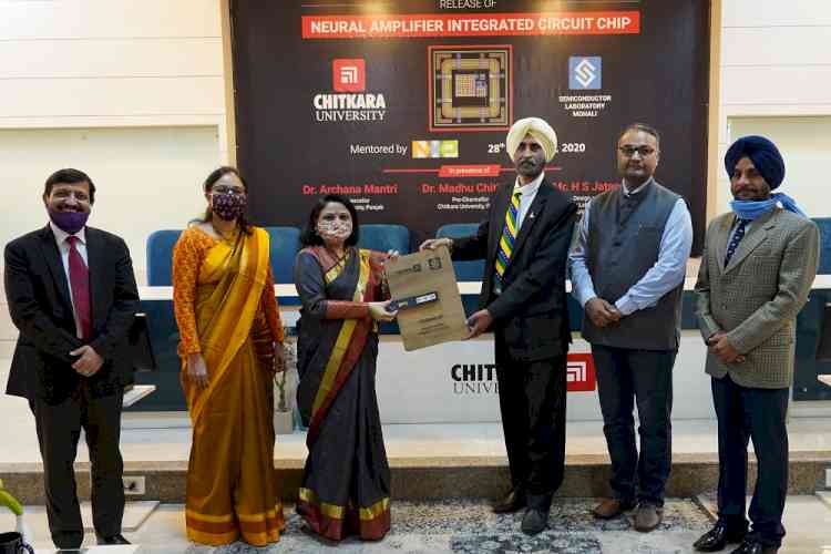 Chitkara University in collaboration with SCL Mohali develop Neural Amplifier Silicon Chip