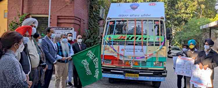 Covid 19 IEC van flagged off by Bharat Bhushan Ashu