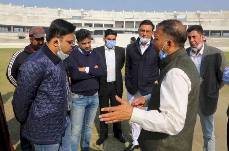 BCCI secretary Jay Shah visits PCA new cricket stadium