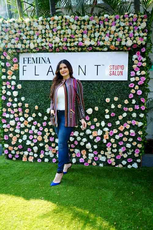 Bollywood actress Zareen Khan launches Femina Flaunt Studio Salon
