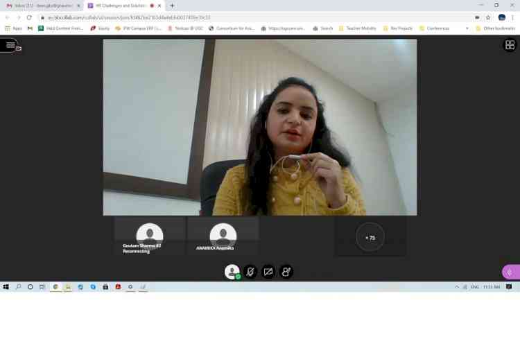 Virtual panel discussion on emerging HR challenges and solutions during pandemic at GNA University