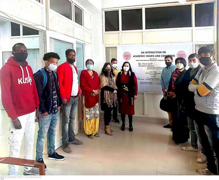 Interaction with overseas students held by Dean International Students, PU
