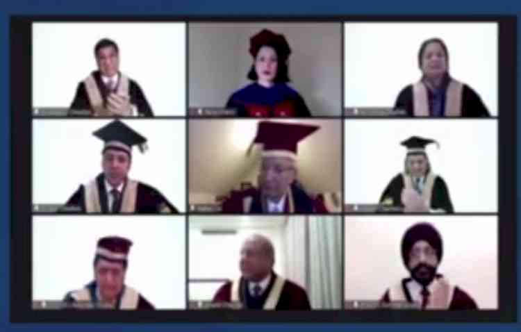 18769 Graduands receive their degrees and diplomas during virtual convocation 2020 at Amity University
