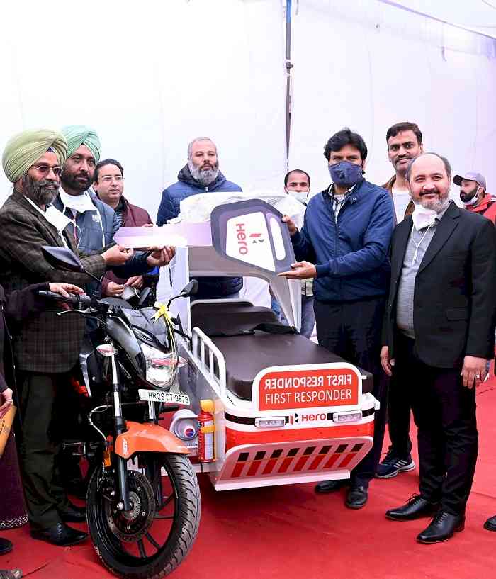 Hero MotoCorp donates First Responder Vehicle to Hoshiarpur health authorities