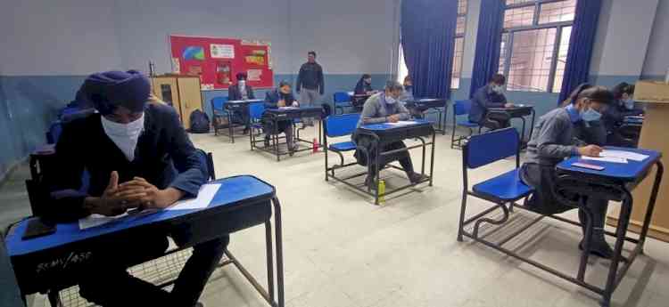 Sanskriti KMV School held its first offline pre-Board Exam for grade X and XII