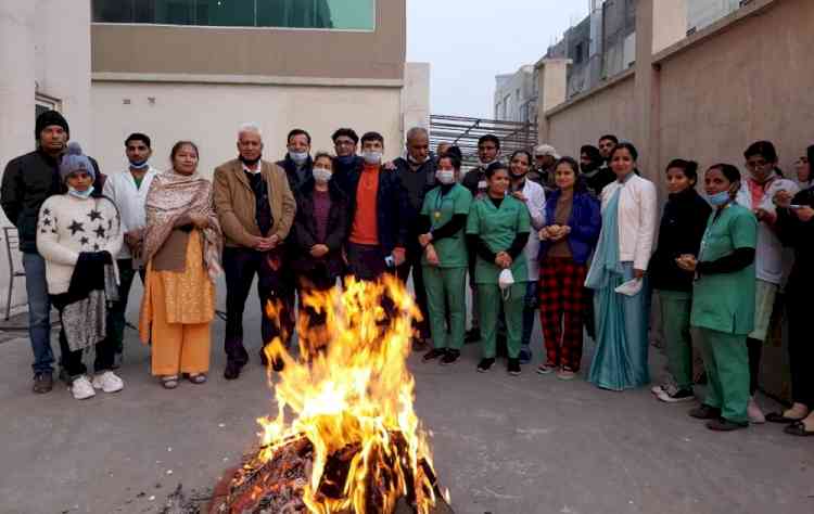 Covid-19 survivors, staff celebrate Lohri at Zirakpur
