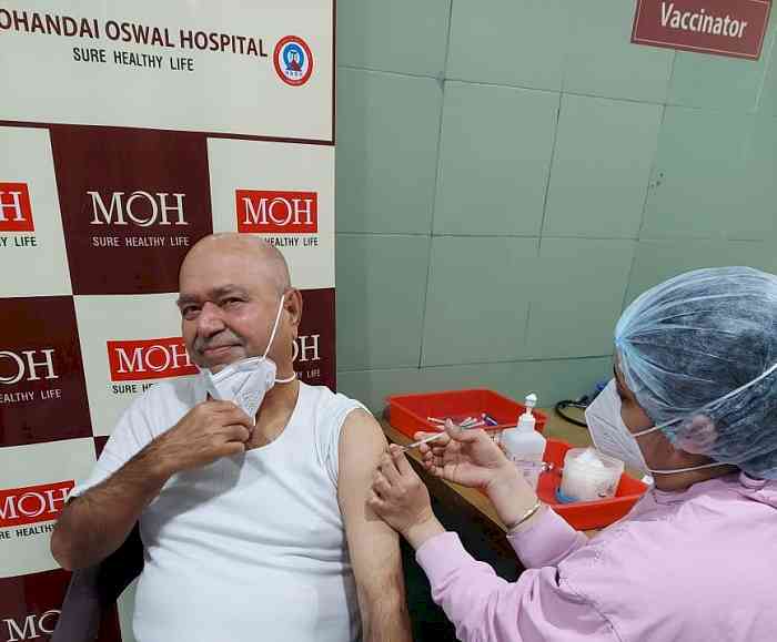 Covid vaccination campaign launched at Mohandai Oswal Hospital 