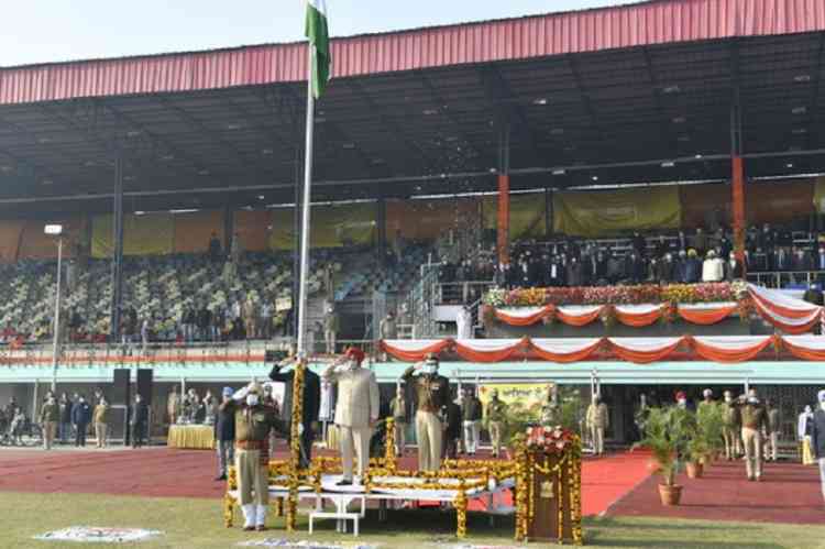 Republic Day Function: Cabinet Minister Sukhbinder Singh Sarkaria unfurls tricolour at Ludhiana today