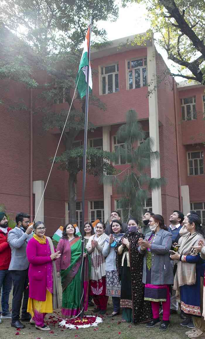 SWA Wing of Apeejay College of Fine Arts celebrated 72nd Republic Day with great enthusiasm