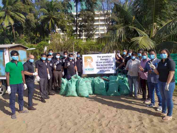 The Resort's staff become eco warriors to clean up Aksa beach with help from locals