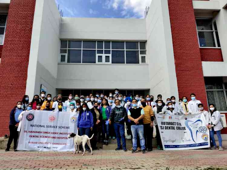 Cleanliness drive organised at Dental Institute, PU