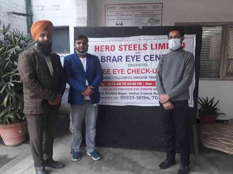 Eye check- up camp for employees at Hero Steels Limited