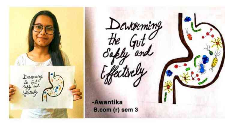 KMVites design beautiful awareness posters to observe national deworming day 