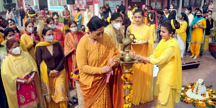KMV celebrates Festival of Basant Panchmi with zeal and fervour