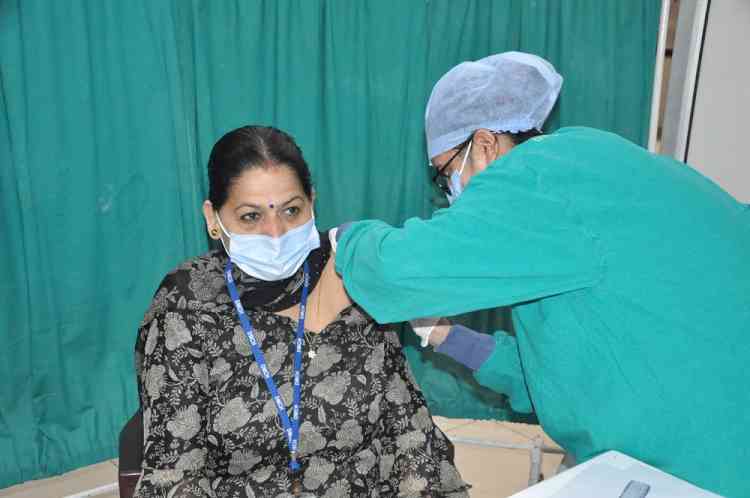 Lot many doctors and staff got vaccinated for second dose of Covishield Vaccine