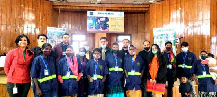 Waste management organisation Waste Warriors distributes I-cards to sanitation workers