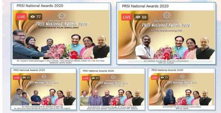NTPC bags four awards at Public Relations Society of India (PRSI) National Awards 2020