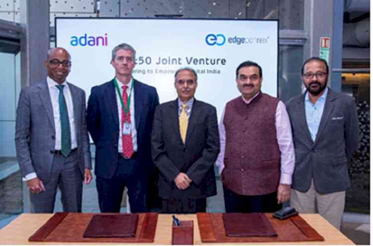 AdaniConneX, new Data Center Joint Venture formed between Adani Enterprises and EdgeConneX, to Empower Digital India 