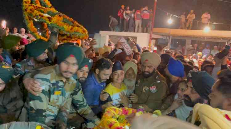 Martyr Naib Subedar Parwinder Singh cremated with full military honours at Jagraon today