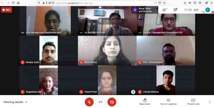 Innocent Hearts Group of Institutions organised webinar on “Start Ups and Support Schemes by Govt. of India”