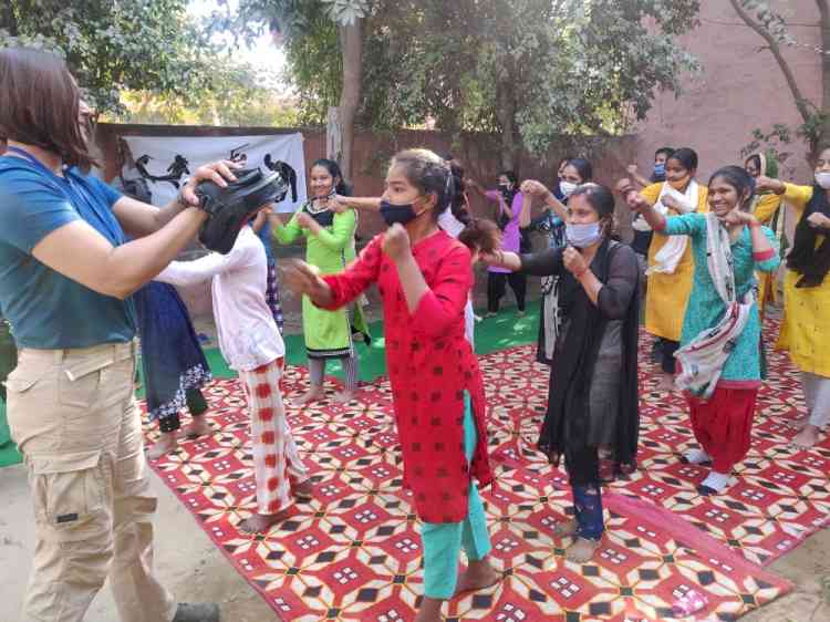 Self-Defence training for more than 70 adolescent girls and women at Sohna and Siddhrawali, Pataudi