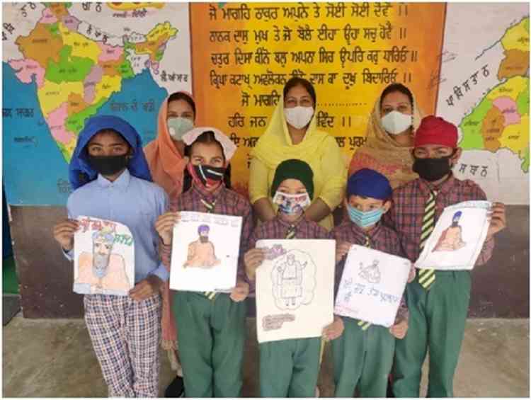 400th Prakash Purab of Sri Guru Tegh Bahadur Ji- Painting Competition held in GPS Dhanansu 