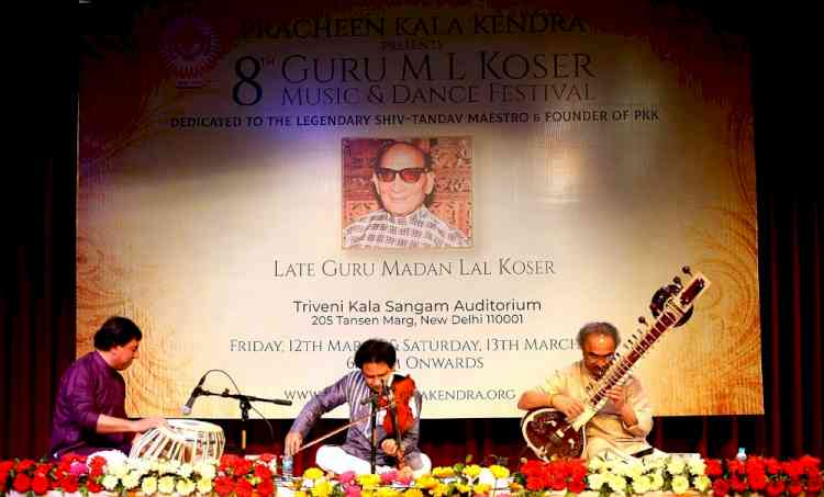 8th Guru M L Koser festival of Music and Dance concludes with  Violin Sitar jugalbandi and outstanding Kathak dance recital