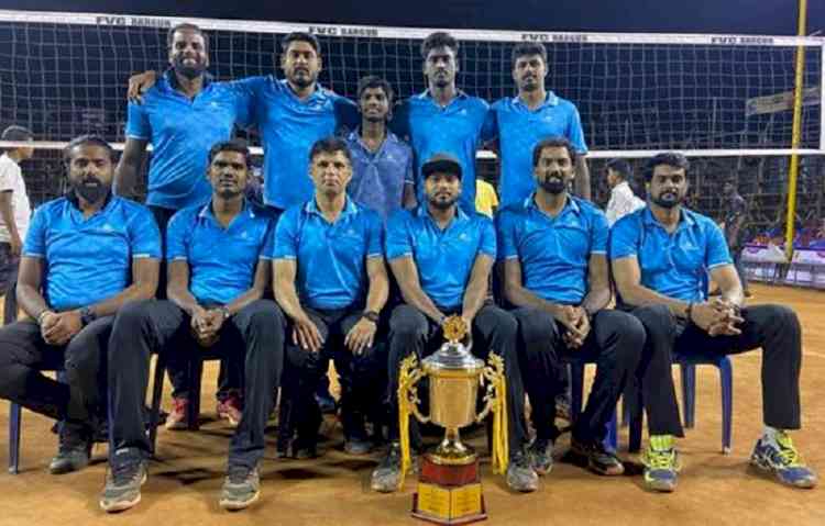 IOB Volleyball Team wins State Level Invitational League Tournament at Bargur