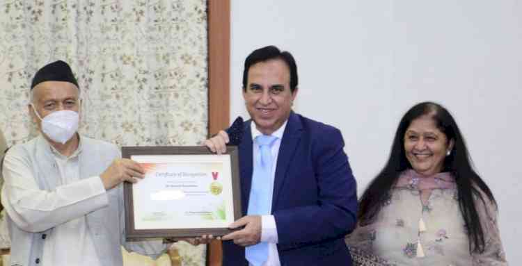 Man Industries (India) LTD received `Certificate of recognition’ from Governor