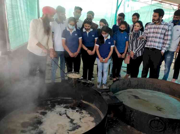 Management students of CT Group experience making of jaggery